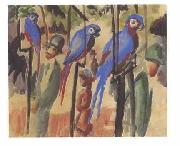 August Macke At the parrot oil painting